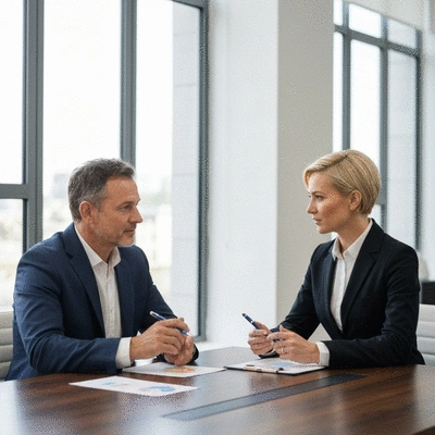 A person consulting with a financial advisor about life insurance options, showing clear communication and trust